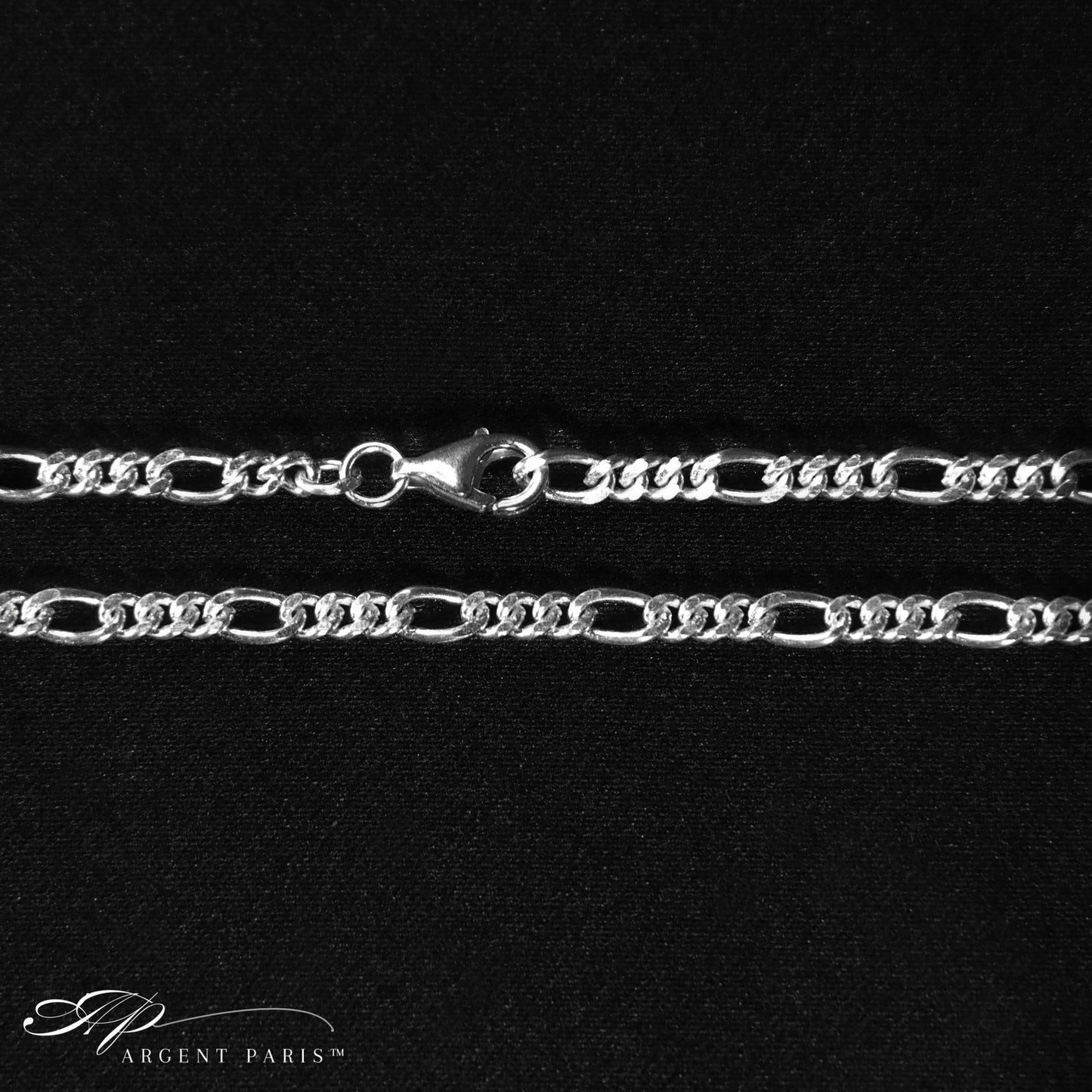 Bracelet en argent 925 mailles figaro