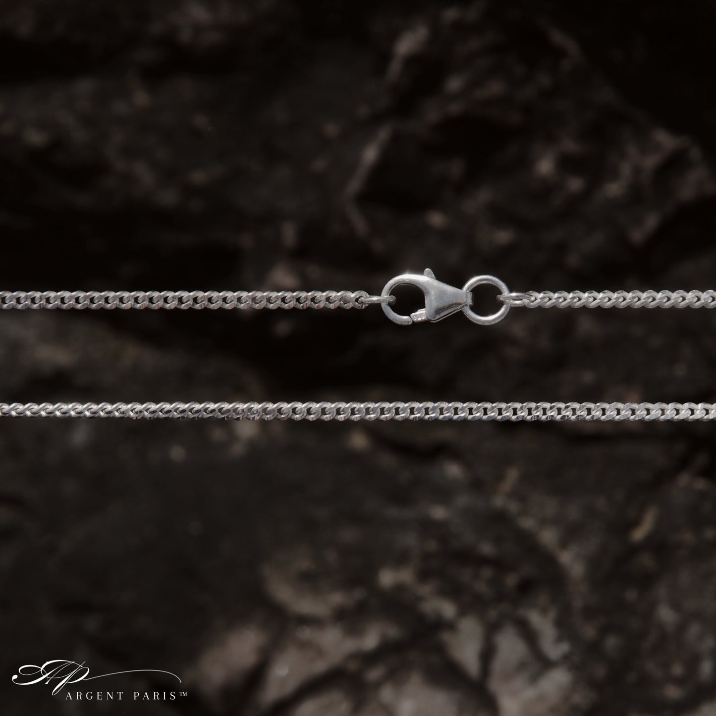 bijoux Collier en argent 925 mailles gourmette