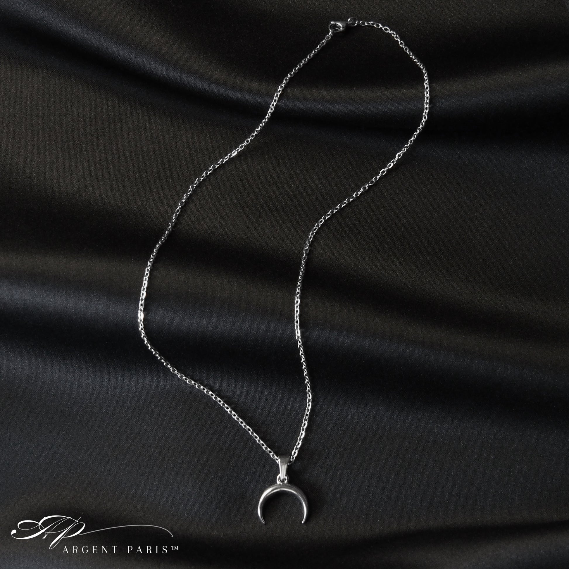 pendentif en argent avec collier homme